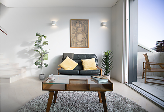 Interior photograph of FERN Passivhaus Apartments by Oliver Steele