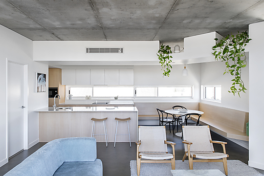 Interior photograph of Cooma Terrace Townhouses by Cathy Schusler