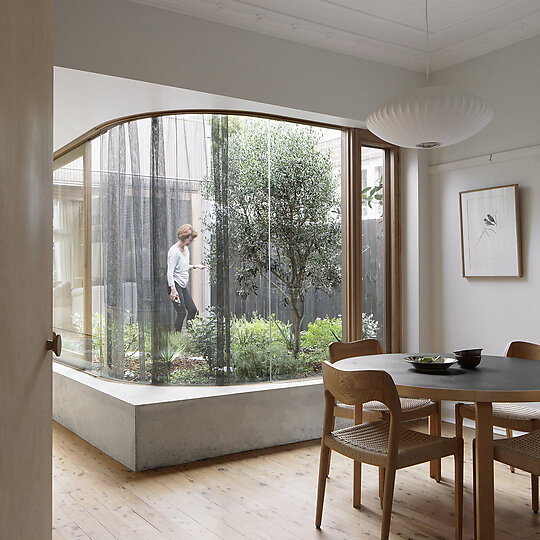 Interior photograph of House for a Garden by Ben Hosking