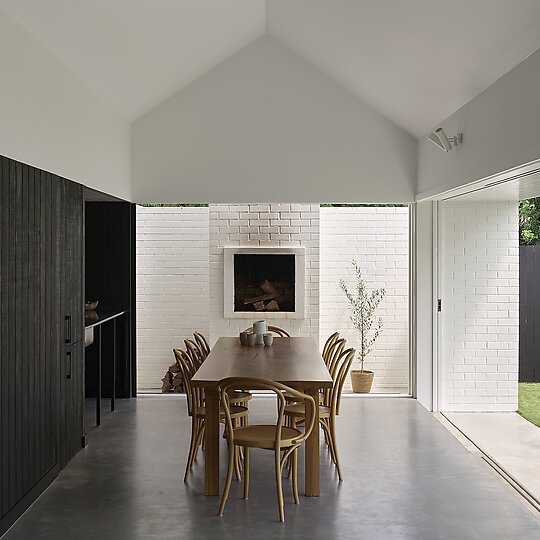 Interior photograph of Clayfield House by Toby Scott
