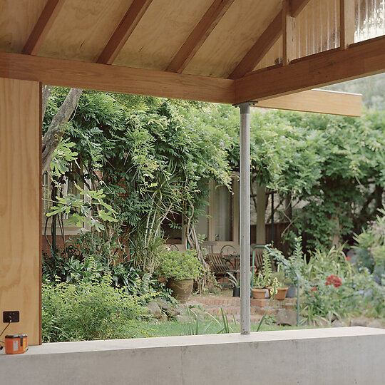 Interior photograph of Lily's Shed by Rory Gardiner