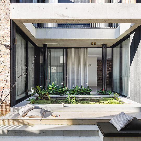 Interior photograph of Grandparents' Residence landscape by Katherine Lu