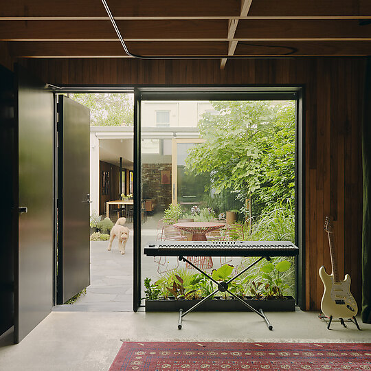 Interior photograph of Fitzroy Laneway House by Tom Ross