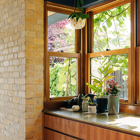 Interior photograph of Brick Bungalow by Adam Gibson