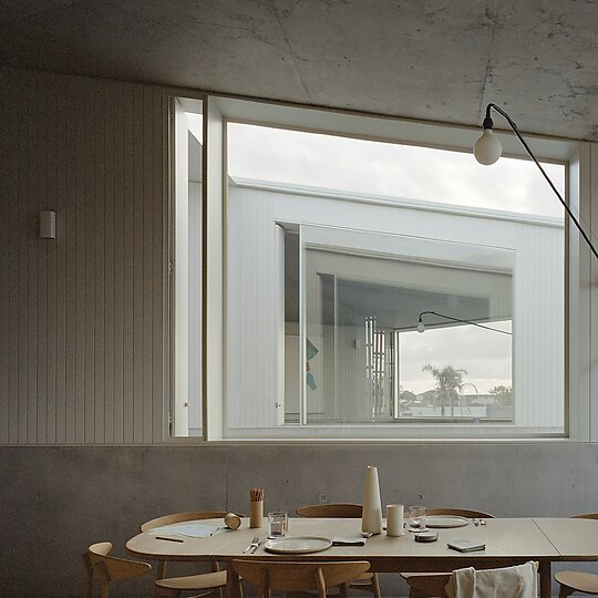 Interior photograph of Shiplap House by Rory Gardiner