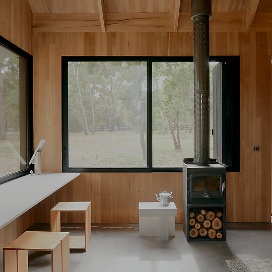 Interior photograph of Bittern Cabin by Ben Moynihan