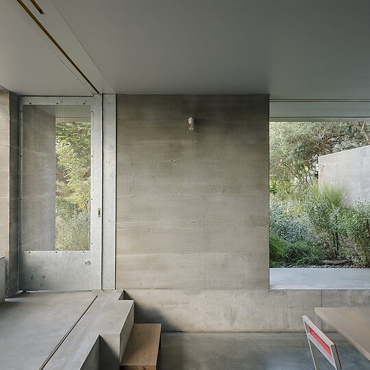 Interior photograph of Red Hill House & Studio by Clinton Weaver