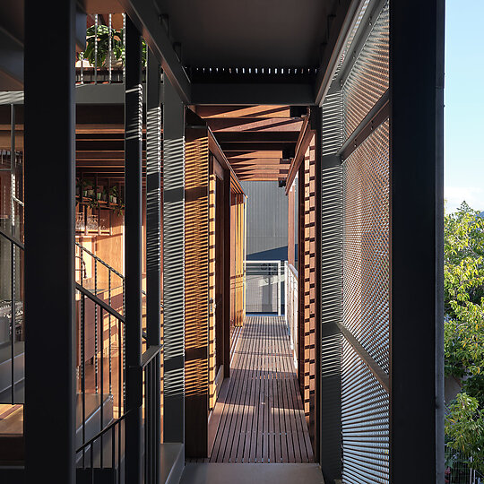 Interior photograph of Verandah Terraces by Christopher Frederick Jones