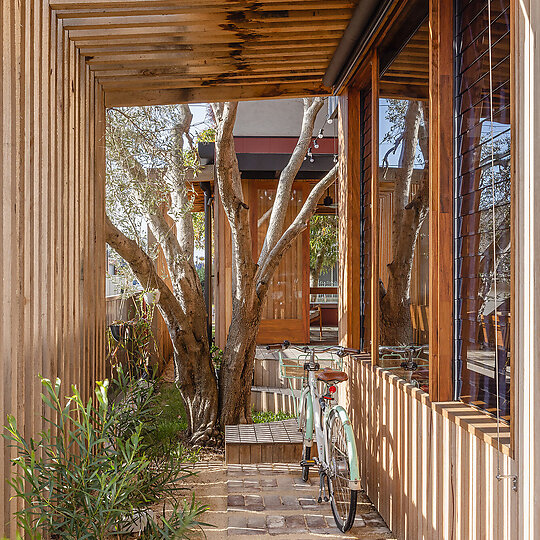 Interior photograph of Olive Tree House by Katherine Lu