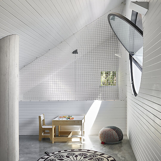 Interior photograph of Courtyard House by Pablo Veiga