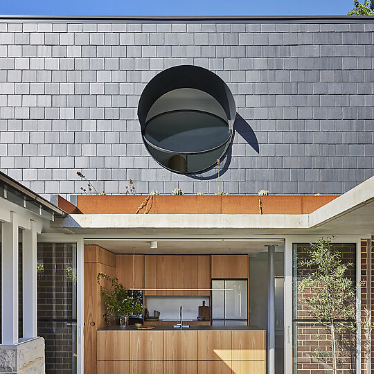 Interior photograph of Courtyard House by Pablo Veiga