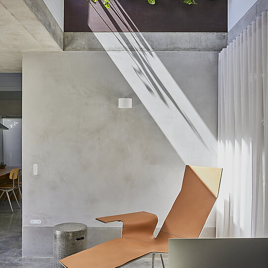 Interior photograph of Courtyard House by Pablo Veiga