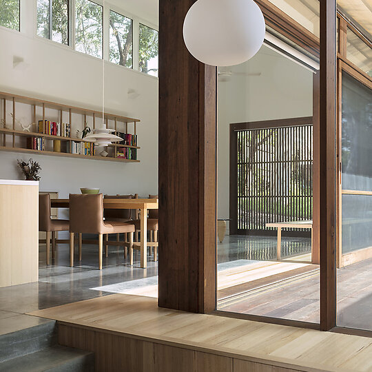 Interior photograph of Draped House by Clinton Weaver