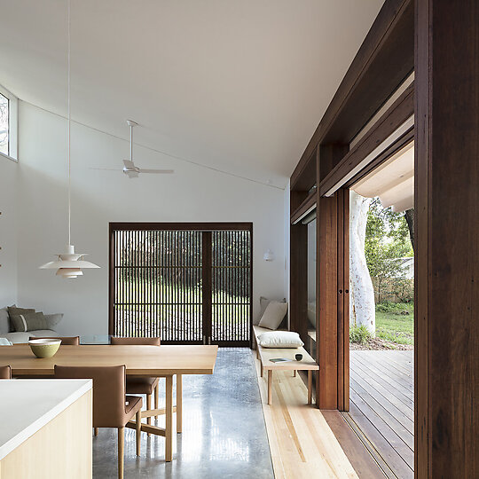 Interior photograph of Draped House by Clinton Weaver