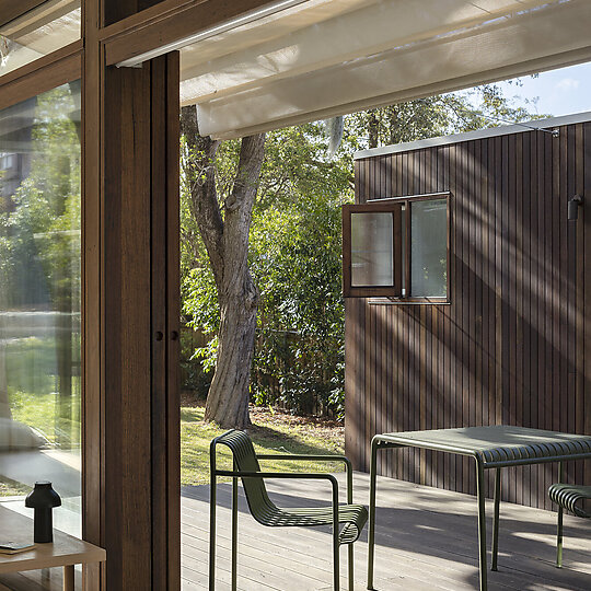 Interior photograph of Draped House by Clinton Weaver