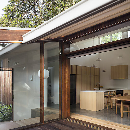 Interior photograph of Draped House by Clinton Weaver