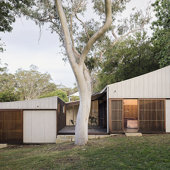 Interior photograph of Draped House by Clinton Weaver