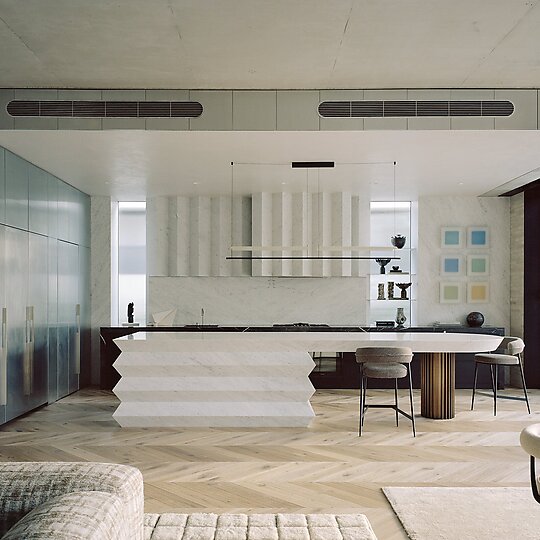 Interior photograph of South Yarra House by Rory Gardiner