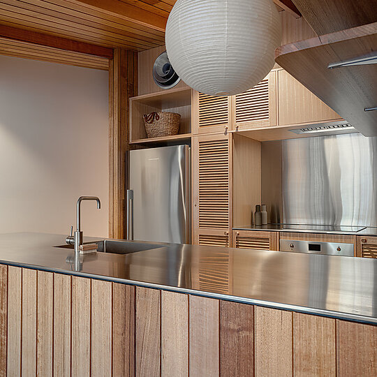 Interior photograph of Normanville Beach House by Adam Johnson