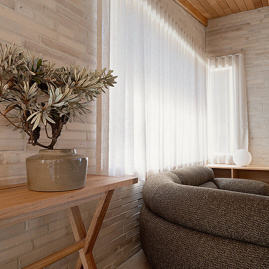 Interior photograph of Normanville Beach House by Adam Johnson