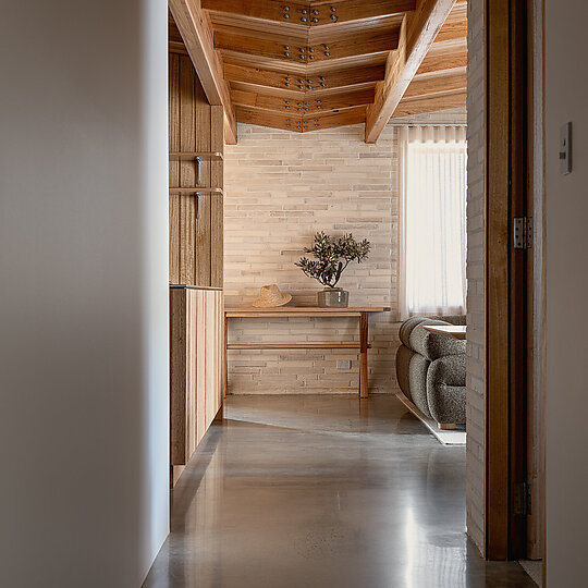 Interior photograph of Normanville Beach House by Adam Johnson