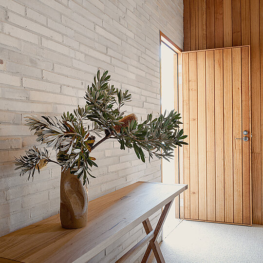 Interior photograph of Normanville Beach House by Adam Johnson