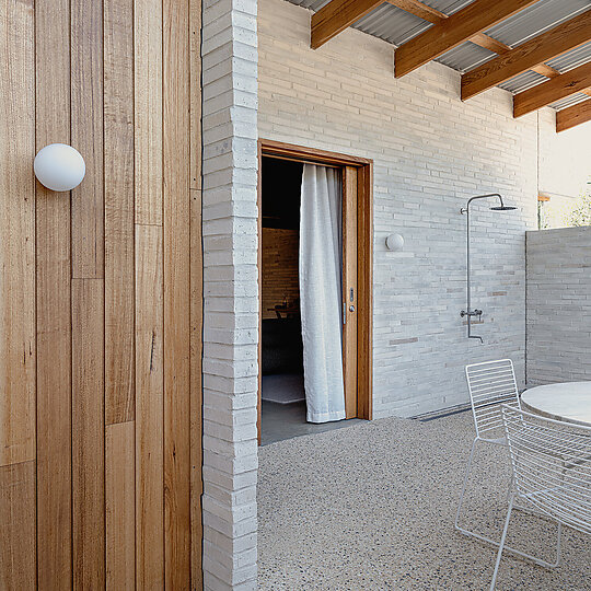 Interior photograph of Normanville Beach House by Adam Johnson