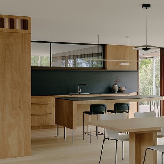 Interior photograph of Dusty Miller House by Tom Ross