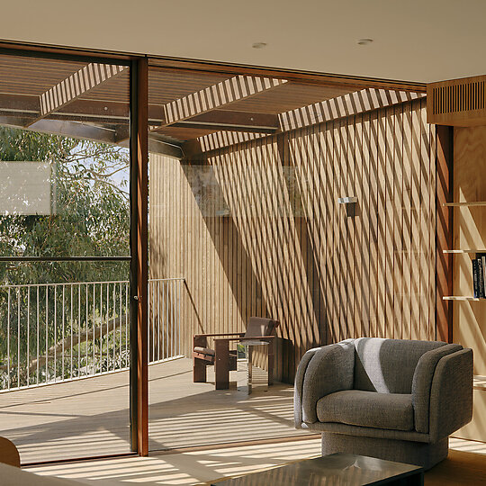 Interior photograph of Dusty Miller House by Tom Ross