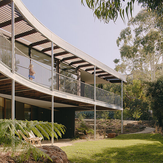 Interior photograph of Dusty Miller House by Tom Ross