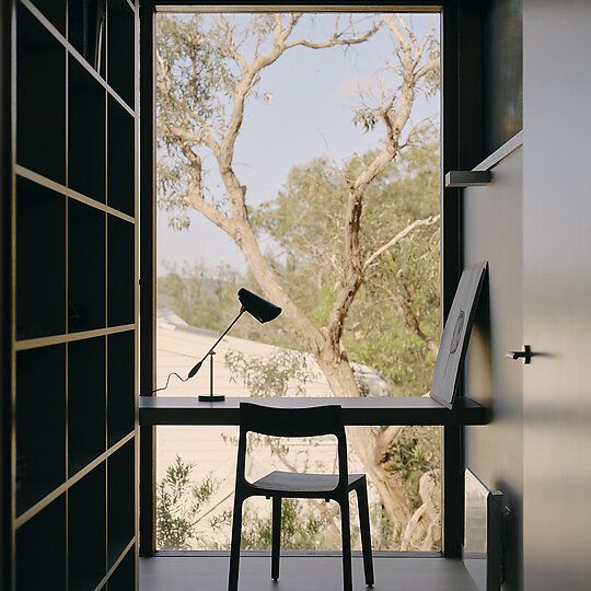 Interior photograph of Dusty Miller House by Tom Ross