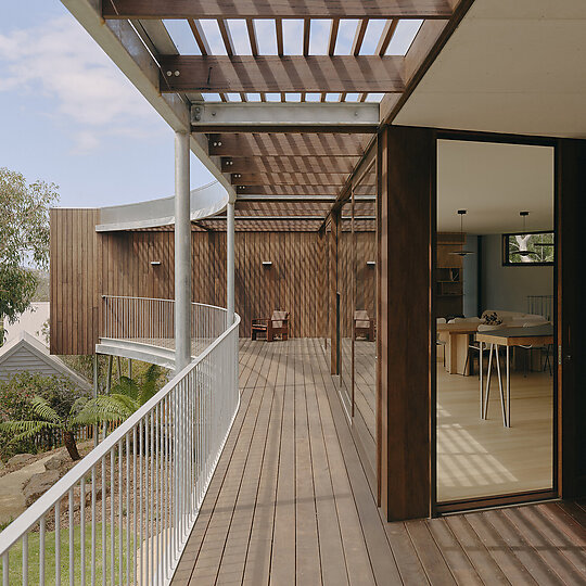 Interior photograph of Dusty Miller House by Tom Ross