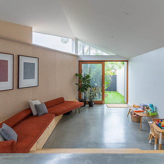 Interior photograph of House MA by Dylan Slattery