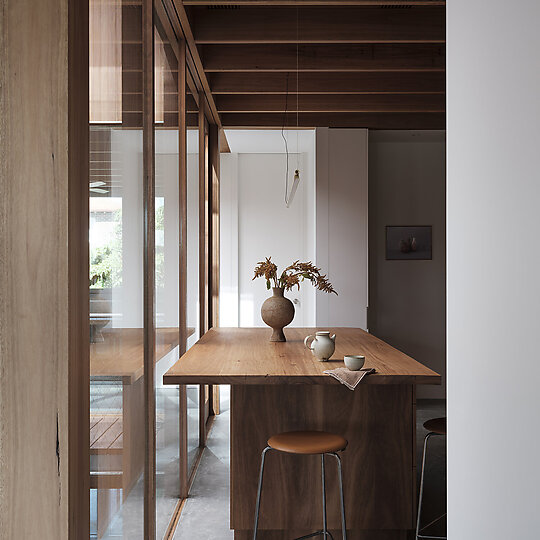 Interior photograph of Shed House by Tom Ferguson