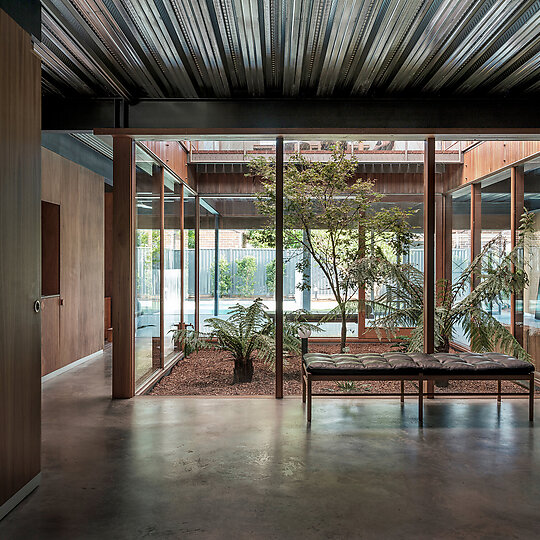 Interior photograph of Shed House by Tom Ferguson