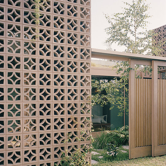 Interior photograph of Garden Tower House by Rory Gardiner