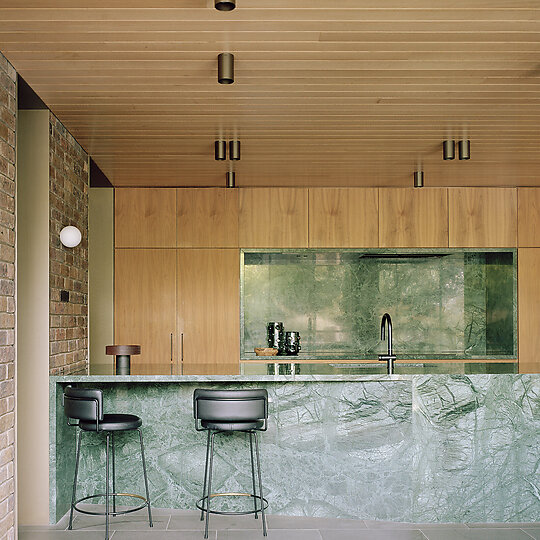 Interior photograph of Mansard House by Rory Gardiner