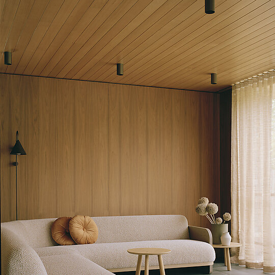 Interior photograph of Mansard House by Rory Gardiner