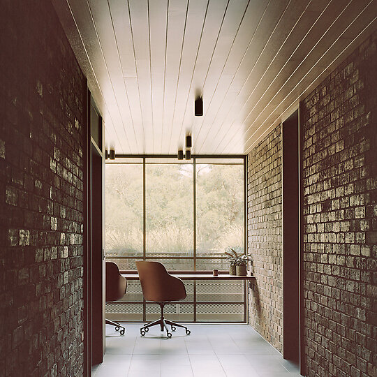 Interior photograph of Mansard House by Rory Gardiner