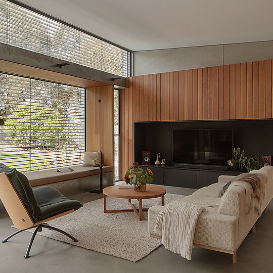 Interior photograph of Forest Road House by Ben Hosking