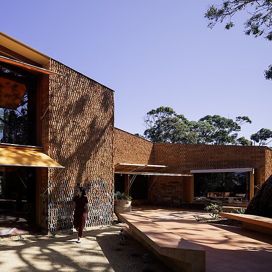 Interior photograph of Burnt Earth Beach House by Trevor Mein