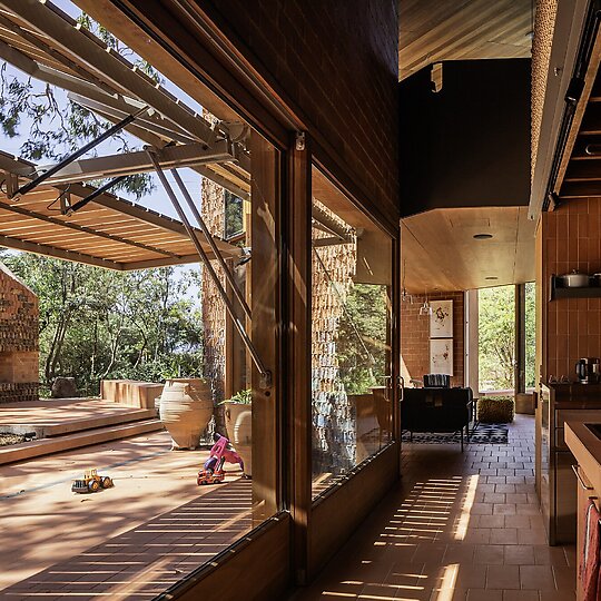 Interior photograph of Burnt Earth Beach House by Trevor Mein