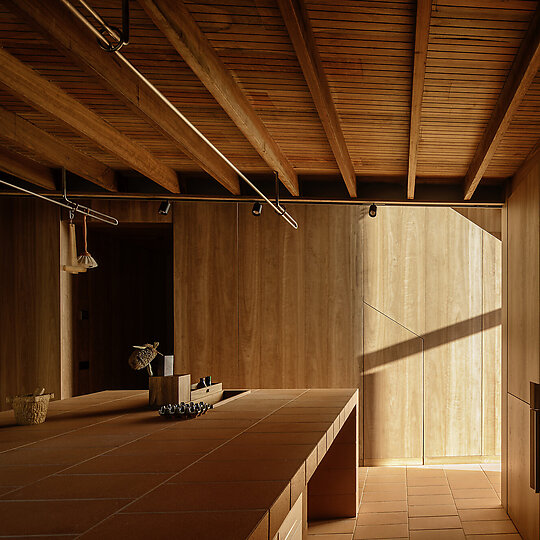 Interior photograph of Burnt Earth Beach House by Trevor Mein