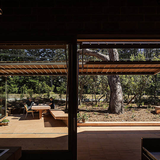 Interior photograph of Burnt Earth Beach House by Trevor Mein