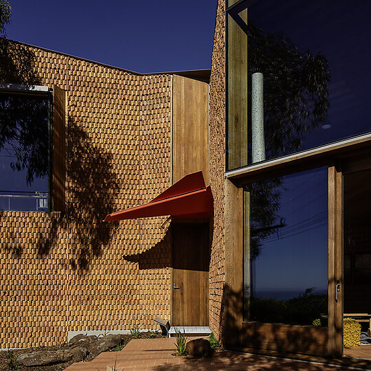 Interior photograph of Burnt Earth Beach House by Trevor Mein