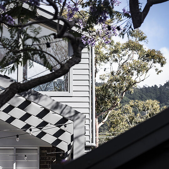 Interior photograph of Jacaranda Courtyard by Paul Jones