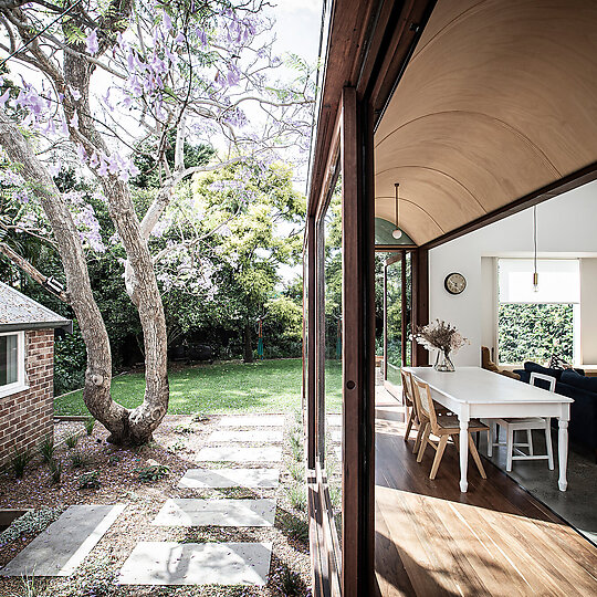 Interior photograph of Jacaranda Courtyard by Paul Jones