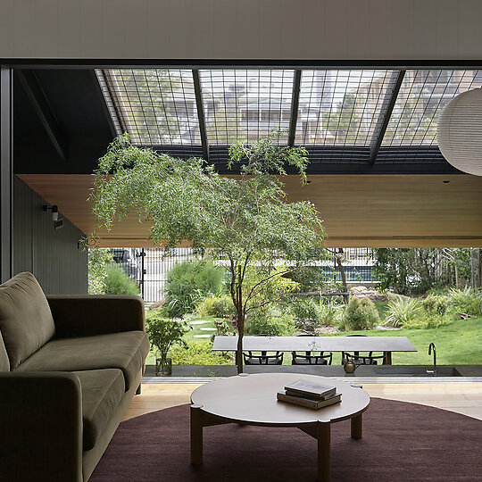 Interior photograph of Niwa House by Toby Scott