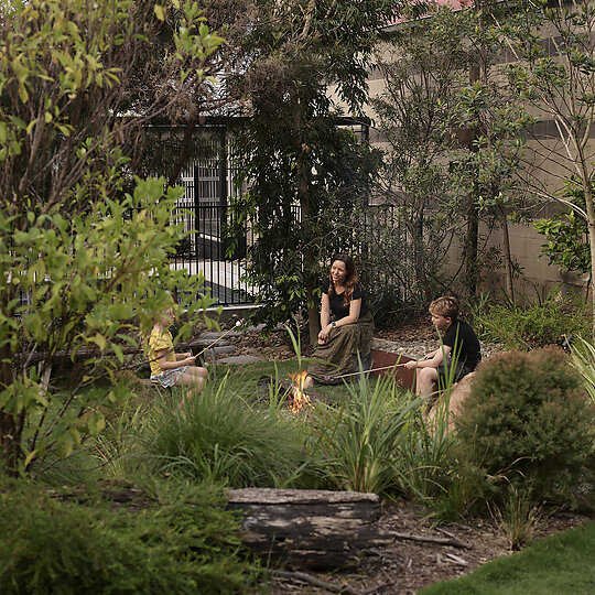 Interior photograph of Niwa House by Toby Scott