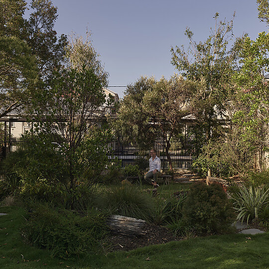 Interior photograph of Niwa House by Toby Scott